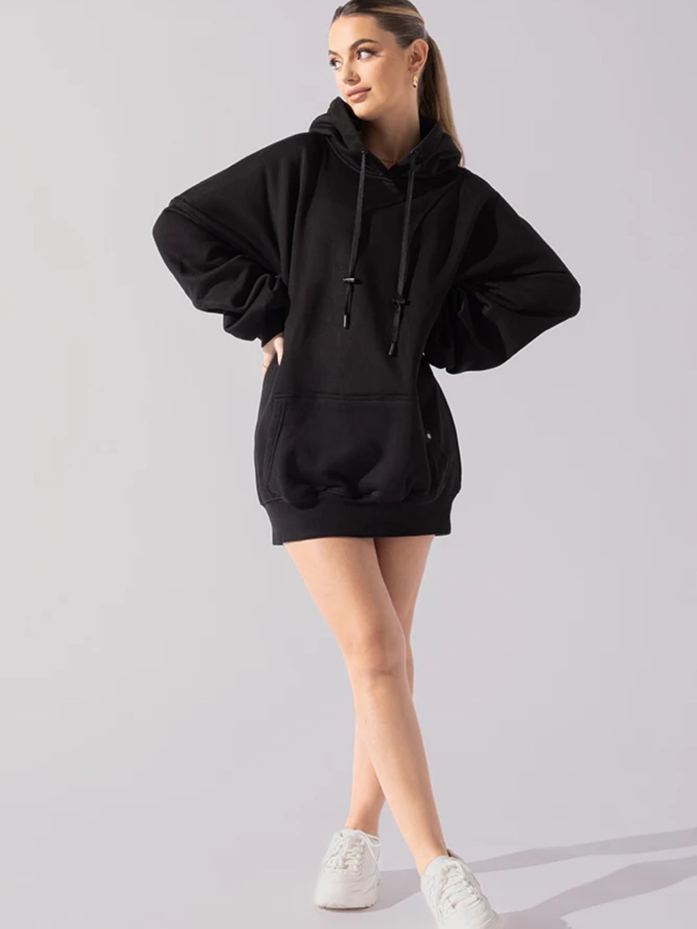 Popflex Long Cloud Hoodie, Black, Size Small/Medium, new with tags